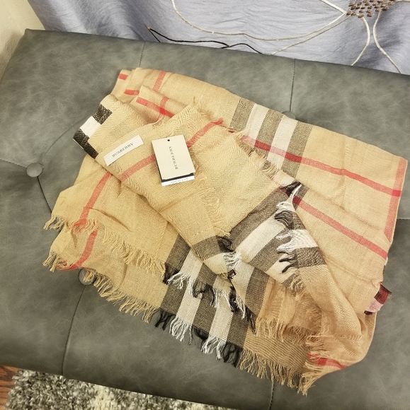 Burberry Accessories - Authentic Burberry silk scarf